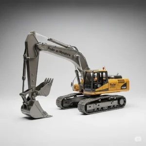 Maqueta Coleccionable de Excavadora "Poder en Miniatura"